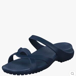 CROCS Navy Blue Meleen Twist Sandals | size 9 (runs small!)